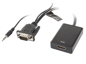 Lanberg Adapter VGA(M) + Audio - HDMI(F)