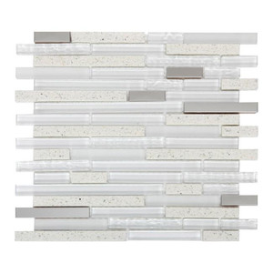 Mosaic Tile Cagliari GoodHome 30 x 30 cm, white, 1pc