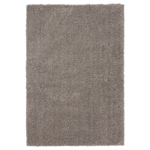 VINDEBÄK Rug, high pile, light beige, 160x230 cm