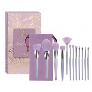 ECarla Make-up Brush Set 13pcs, purple