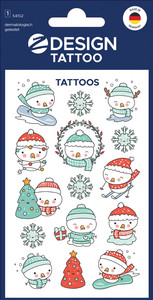 Christmas Snowmen Temporary Tattoos