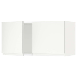 METOD Wall cabinet with 2 doors, white/Voxtorp matt white, 80x40 cm