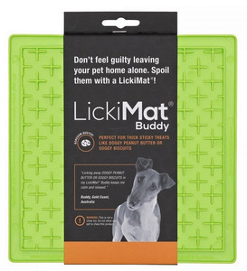 LickiMat Buddy for Dogs, soft, green