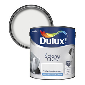 Dulux Walls & Ceilings Matt Latex Paint 2.5l Scandinavian white
