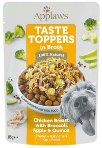 Applaws Taste Toppers in Broth - Chicken Breast with Broccoli, Apple & Quinoa Dog Wet Food 85g