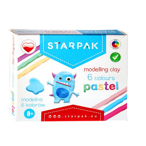 Starpak Modelling Clay 6 Pastel Colours 8+
