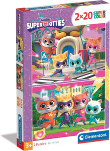 Clementoni Children's Puzzle SuperKitties 2x20pcs 3+