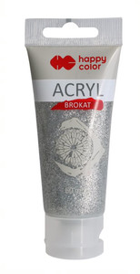 Happy Color Acrylic Paint 75ml, glitter silver