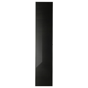 HÖGBO Glass door, black, 40x192 cm