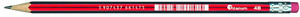 Hasta Pencil B4 with Eraser, red/black, 12pcs