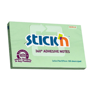 Sticky Notes 360° 76x127mm 100 Sheets, green