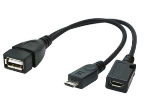 Gembird USB OTG AF + Micro BF to Micro BM Cable, 0.15m