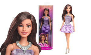 Barbie Fashionistas Doll #234 in Sequined Purple Dress HYT92 3+