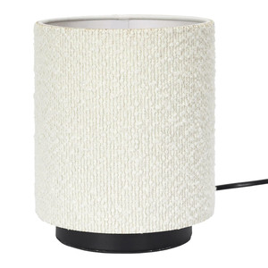 Table Lamp with Boucle Shade, white