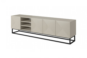 TV Cabinet Asha 200cm, cashmere/black