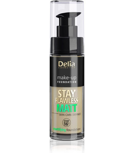 Delia Cosmetics Stay Flawless Matt Mattifying Foundation 16H no. 406 Cookie 30ml