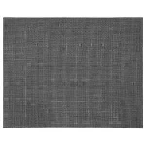 FLYGFISK Place mat, dark grey, 38x30 cm