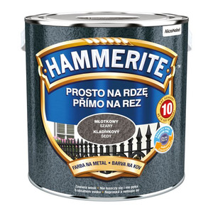 Hammerite Direct To Rust Metal Paint 2.5l, hammered grey