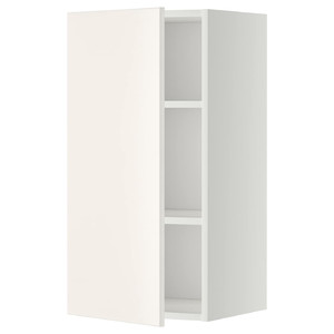 METOD Wall cabinet with shelves, white/Veddinge white, 40x80 cm