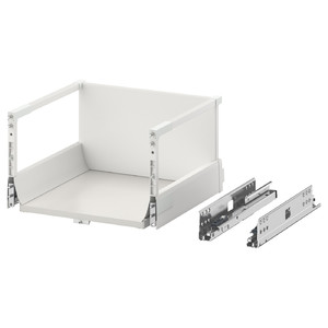 EXCEPTIONELL Drawer, high with push to open, white, 40x37 cm