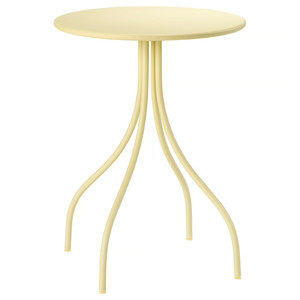 TÅNEBRO Side table, in/outdoor/pale yellow, 46 cm