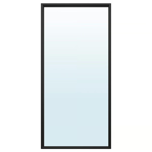 NYPONBUSKE Mirror, black, 65x135 cm
