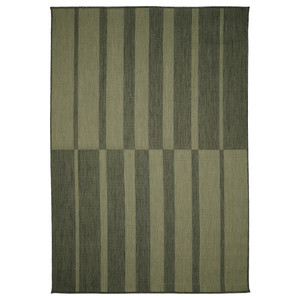 KANTSTOLPE Rug flatwoven, in/outdoor, green, 133x195 cm