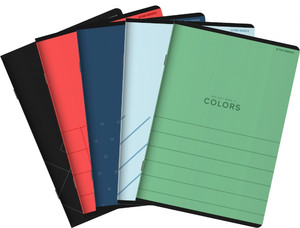 Notebook A5 60 Sheets Checkered Margin Colors 10-pack, assorted colours