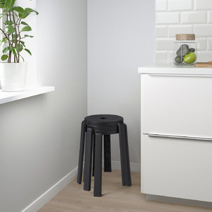 IBBARBO Stool, dark grey