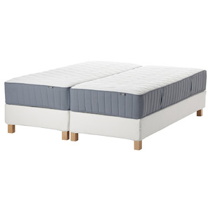ESPEVÄR/VÅGSTRANDA Divan bed, white/medium firm light blue, 160x200 cm