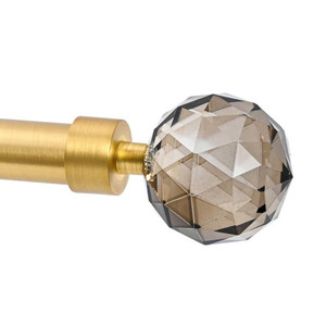 Curtain Pole Finial Cristal 19 mm, brass