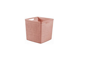 Curver Square Storage Basket 17l, powder pink