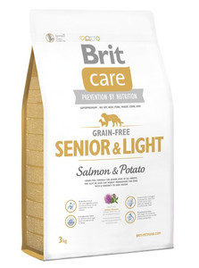 Brit Care Dog Food Grain Free Senior & Light Salmon & Potato 3kg