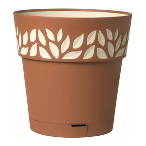 Plant Pot with Saucer Cloe 15 cm, terracota