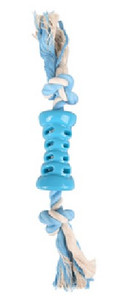 Flamingo Lindo Dog Toy with Rope 35cm, blue