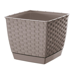 Plant Pot Ratolla Square 25 cm, mocca