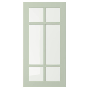 STENSUND Glass door, light green, 40x80 cm