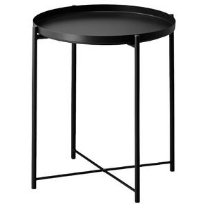 GLADOM Tray table, black, 45x53 cm