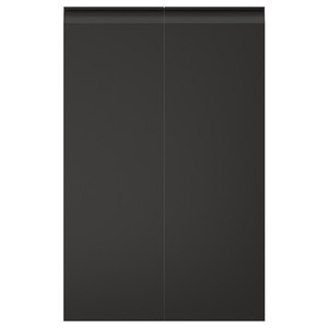 UPPLÖV 2-p door f corner base cabinet set, right-hand/matt anthracite, 25x80 cm