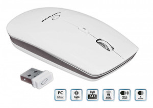 Esperanza Wireless Optical Mouse EM120W MAC-STYLE 2.4GHZ, white