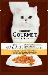 Gourmet a La Carte Cat Food Turkey with Vegetables 85g