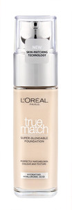 L'Oréal Paris True Match Liquid Foundation With SPF And Hyaluronic Acid 1N 30ml