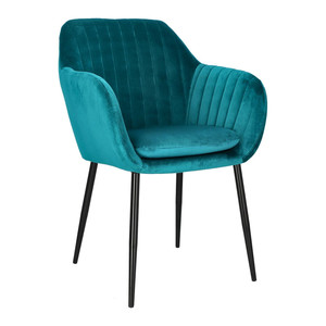 Upholstered Chair Emilia Velvet, bottle green/black