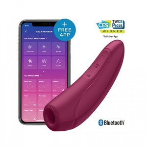 Satisfyer Air Pulse Stimulator & Vibration Curvy 1+ rose red incl. Bluetooth and App