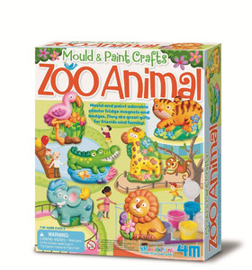 4M Mould & Paint Crafts Zoo Animal 5+