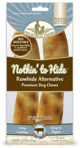 Nothin' to Hide Small Rolls Beef Dog Chew 12.7cm 2pcs/90g