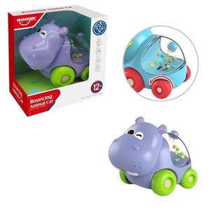 Bouncing Animal Car Hippo 12m+