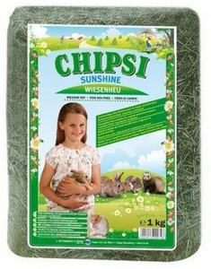 Chipsi Sunshine Compact Meadow Hay for Small Mammals & Birds 1kg