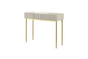 Modern Console Table Dresser Dressing Table Nicole, cashmere, gold legs