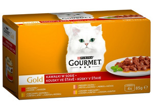Gourmet Gold Mix Cat Food 4 Flavours 4x85g
